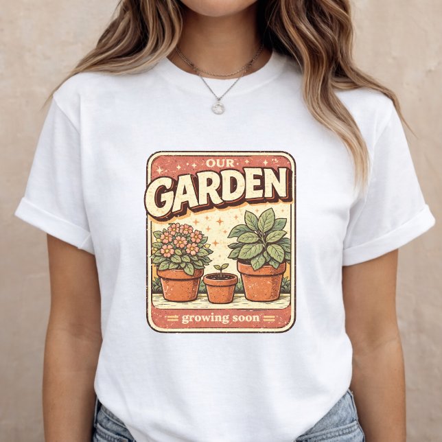 Baby Announcement Garden Pregnancy Reveal Tri-Blend Shirt (Creator Uploaded)