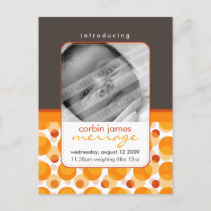 BABY ANNOUNCEMENT ::  hello baby 5 Postcard