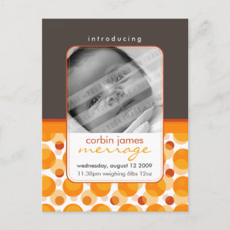 BABY ANNOUNCEMENT :: hello baby 5 Postcard