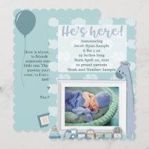 Baby Announcement, He's Here