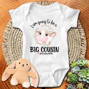 Baby Announcement I am Going to be a Big Cousin Baby Bodysuit
