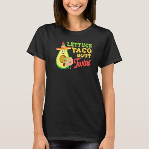 Baby Announcement Lettuce Taco Bout A Twins 4 T_Shirt