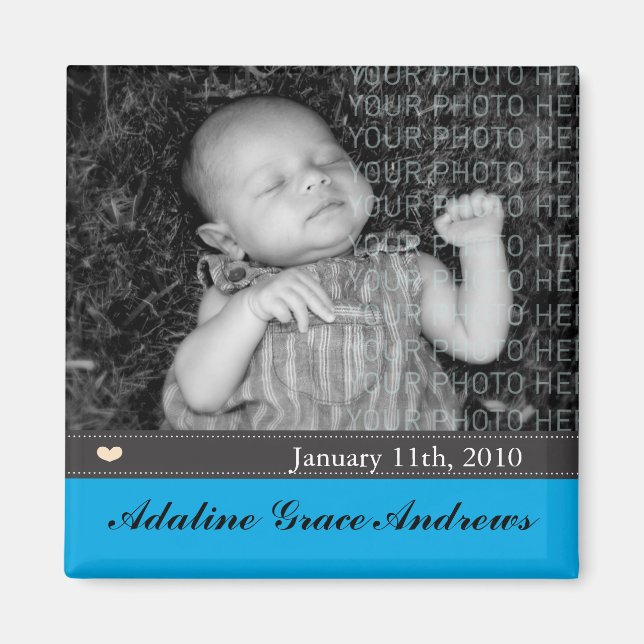 Baby Announcement Magnet (Front)