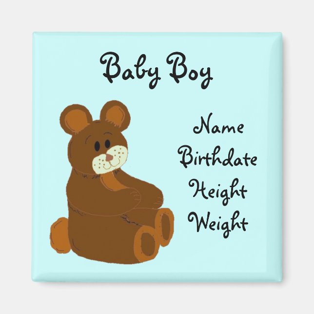 Baby Announcement Magnet (Front)