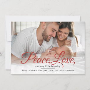 Baby Announcement Merry Christmas Photo 