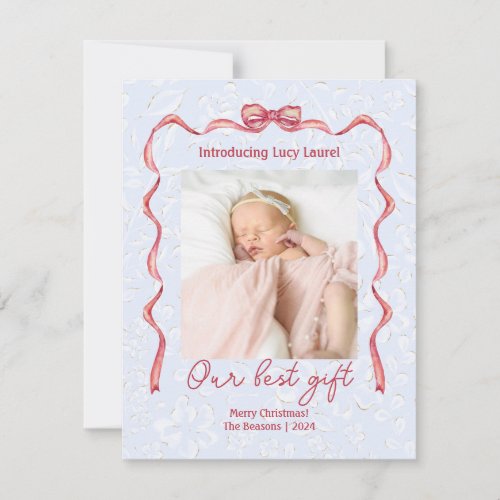 Baby Announcement Photo Christmas Card Best Gift