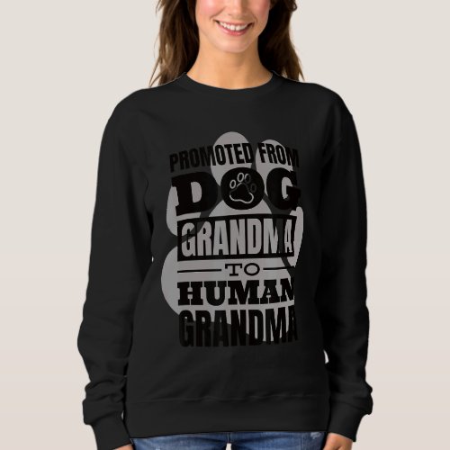 Baby Announcement Promoted From Dog Grandma To Hum Sweatshirt