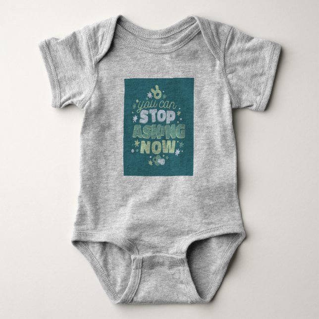 Baby Announcement Quote Baby Bodysuit (Front)