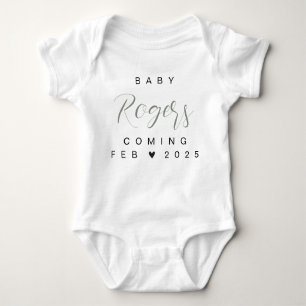 Baby Announcement Reveal Name Surname Family 2025 Baby Bodysuit