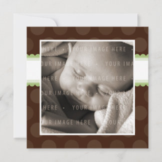 BABY ANNOUNCEMENTS :: chocolate drop 1SQ