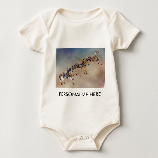 Baby Apparel - Three Carousel Horses Baby Bodysuit