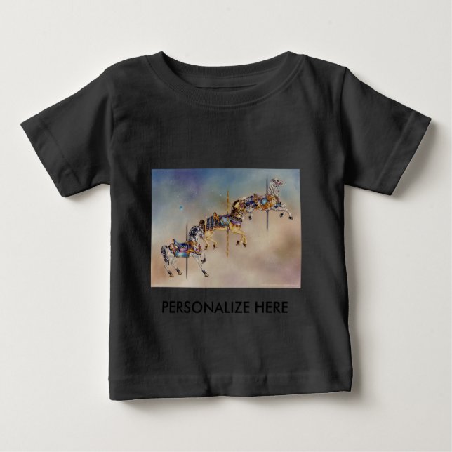 Baby Apparel - Three Carousel Horses T-Shirt (Front)