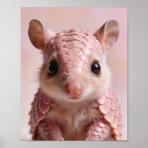 Baby Armadillo Nursery Wall Art Print
