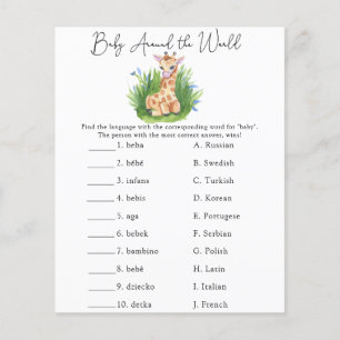 Baby Around the world - Baby Shower Game