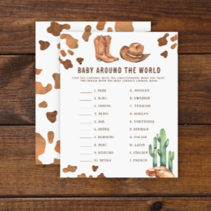 Baby Around the world - Cowboy Baby Shower