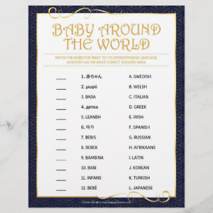 Baby Around The World [Golden Blue] Letterhead