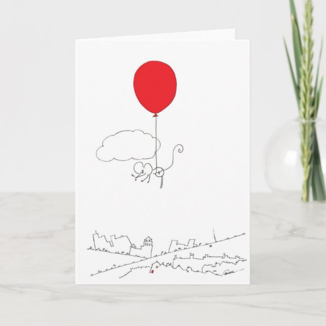 Baby Arrival by Red Balloon - Greeting Card (Front)
