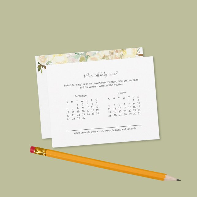 Baby Arrival Prediction Elegant White Rose (Creator Uploaded)