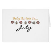 Baby Arrives in July (Front Horizontal)