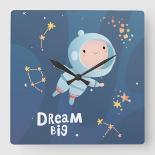 Baby Astronaut (boy) Dream Big Acrylic Wall Clock