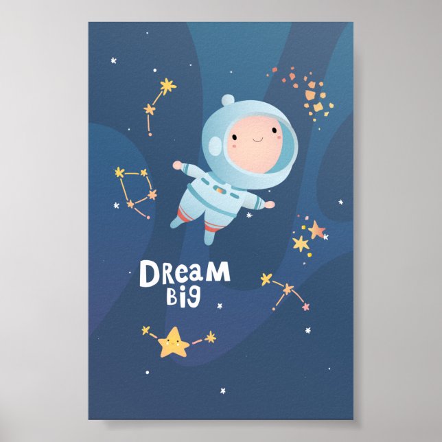 Baby Astronaut (boy) Dream Big Poster (Front)