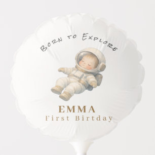 Baby Astronaut First Birthday Personalized Balloon