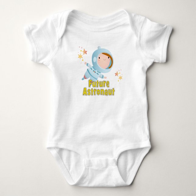 Baby Astronaut (girl) Future Astronaut Baby Bodysuit (Front)