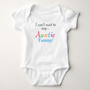 Baby Auntie Personalized Name Fun Infant Shirt