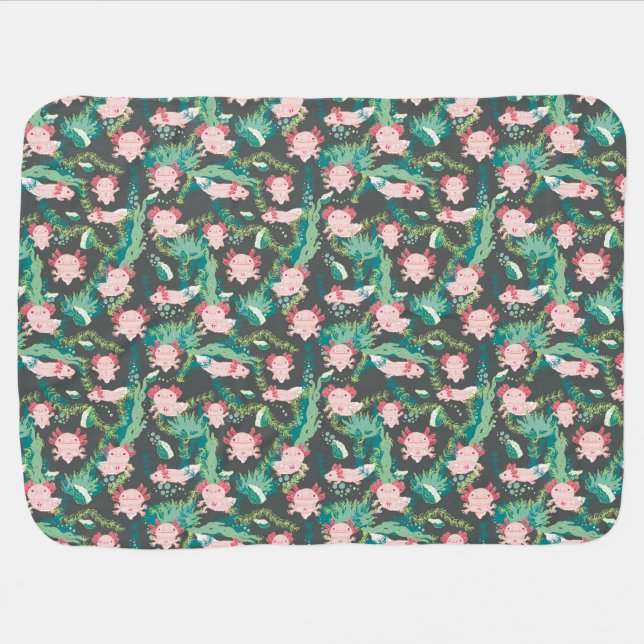 Baby Axolotl Baby Blanket (Horizontal)