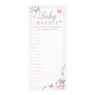 Baby Babble Word Scramble Game, Butterflies Rack Card