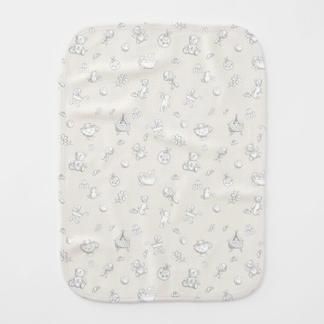 Baby background burp cloth (Front)