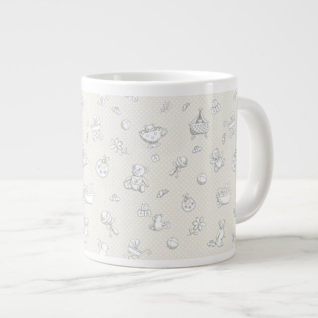 Baby background giant coffee mug (Front Right)