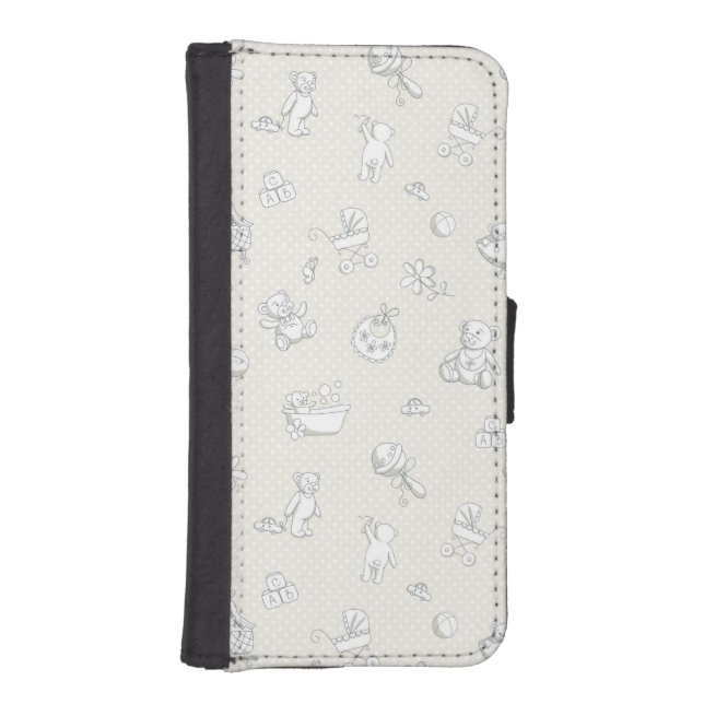 Baby background iPhone wallet case (Front)