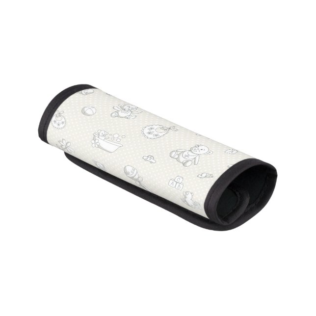 Baby background luggage handle wrap (Angled)