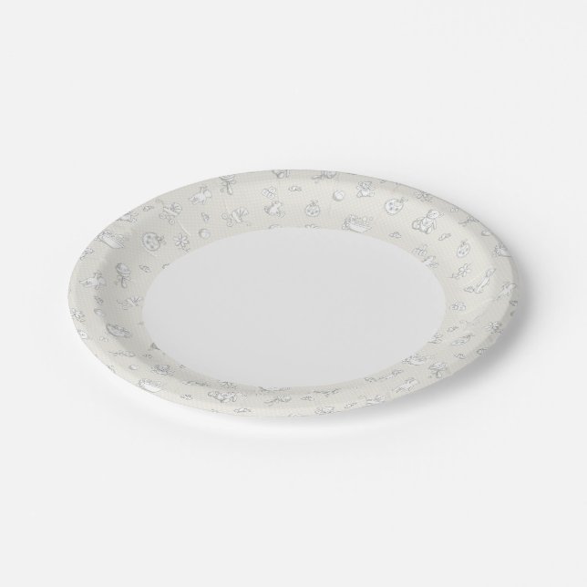 Baby background paper plates (Angled)