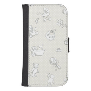 Baby background wallet phone case for samsung galaxy s4