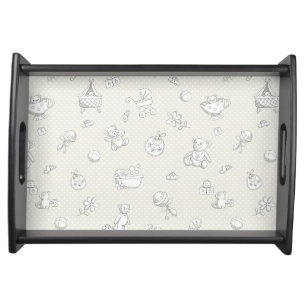 Baby background serving tray