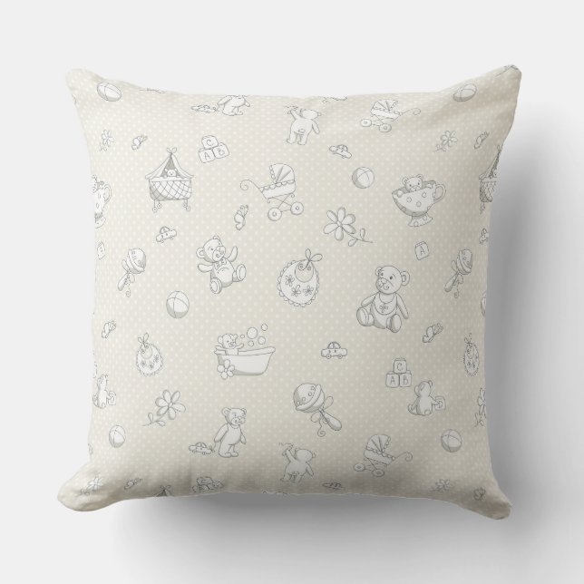 Baby background throw pillow (Front)