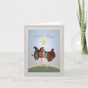 Baby backyard chicken Holiday Card.v2 Card