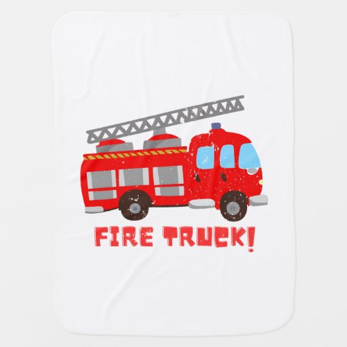 Baby balanket with Fire truck for kids Baby Blanket