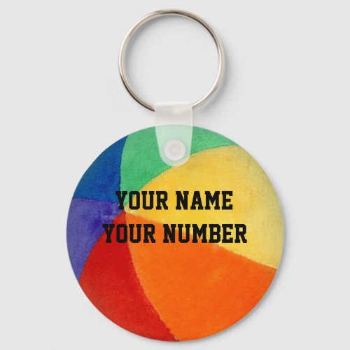 Baby Ball Keychain ID Tag YOUR NAME  Number