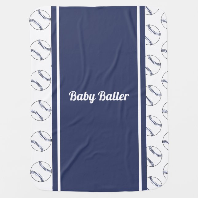 Baby Baller Bib Baby Blanket (Front)