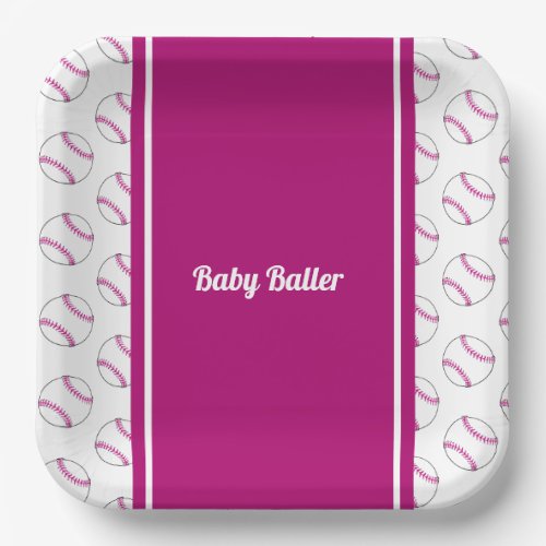 Baby Baller paper plate