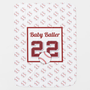 Baby baller red and white blanket