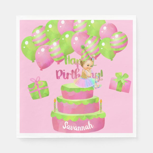 baby ballerina napkins (Front)