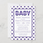 Baby Balloon | Royal Violet Purple Baby Shower Invitation (Front)