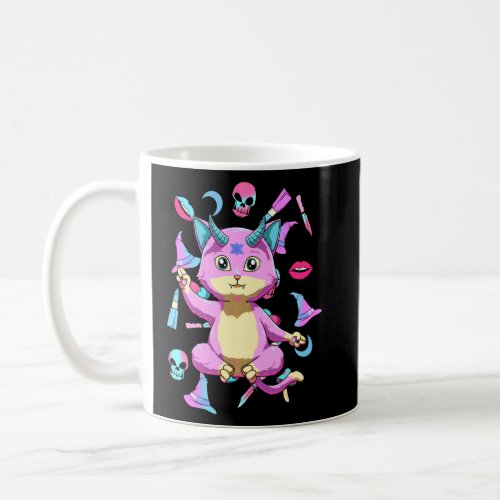 Baby Baphomet Cat Pastel Goth And Nu Goth  Coffee Mug