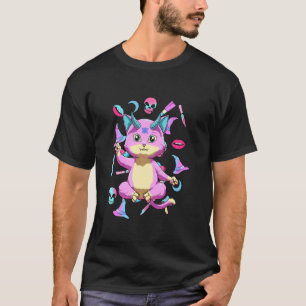 Baby Baphomet Cat Pastel Goth And Nu Goth T-Shirt