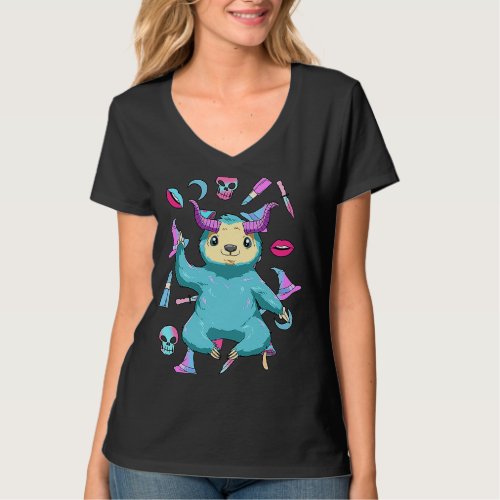 Baby Baphomet Sloth  Pastel Goth and Nu Goth T_Shirt