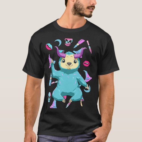 Baby Baphomet Sloth  Pastel Goth and Nu Goth T_Shirt